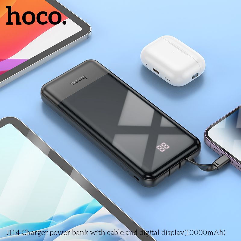 (10 000 mAh) Chargeur de batterie portable avec câbles USB-C Lightning Micro USB (10 000 mAh) Chargeur de batterie portable avec câbles USB-C Lightning Micro USB